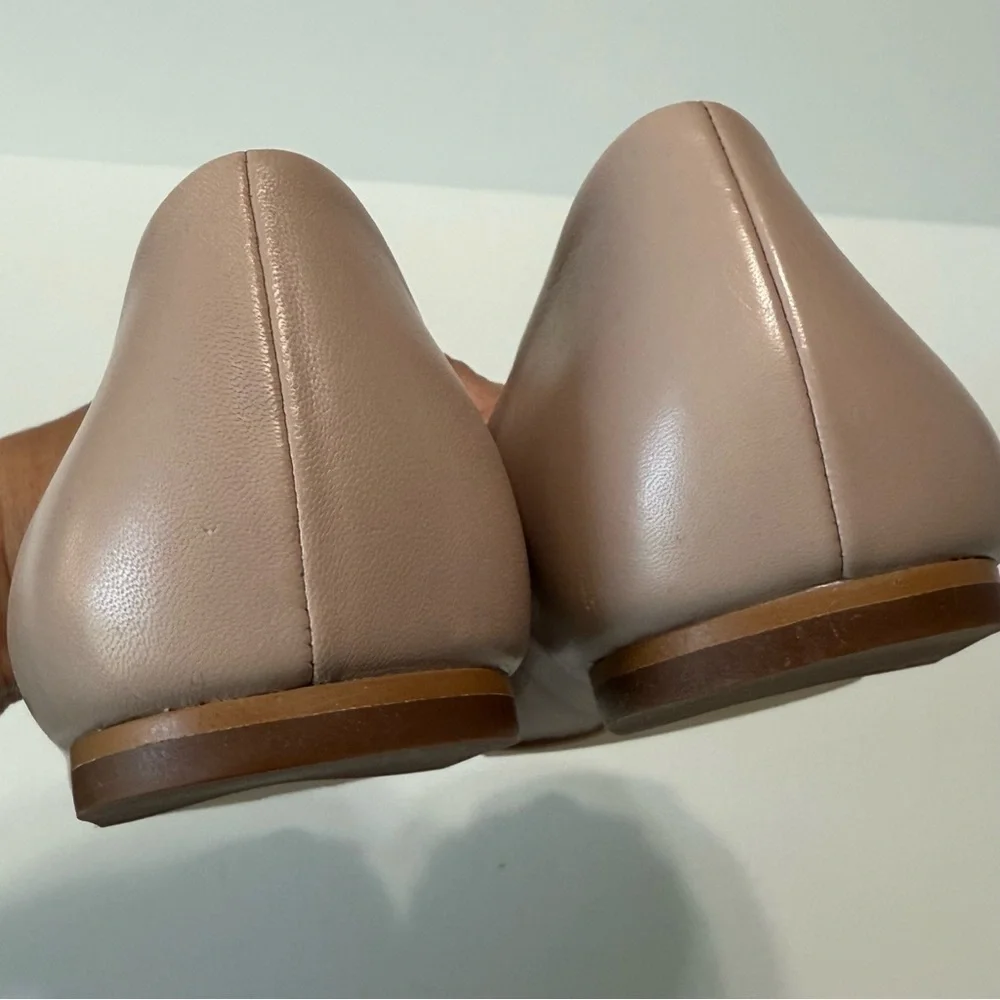 Kate Spade Deneuve Blush Pink Leather Pointed Toe Ballet Flats Slip On Size 8B